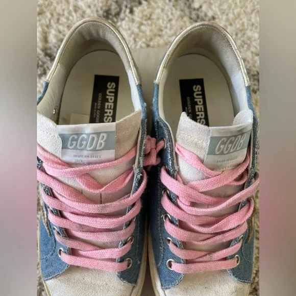 Golden goose denim and pony hair superstars - Picture 5 of 7